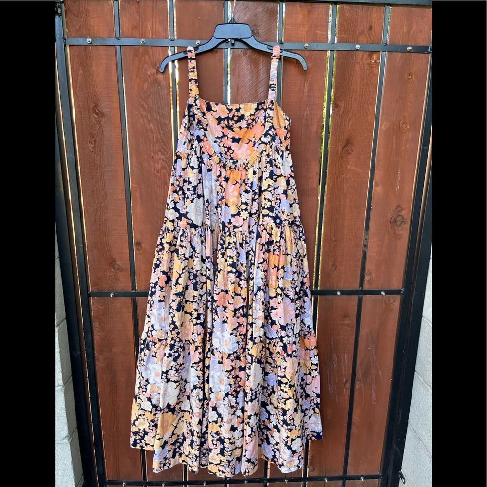 Free People Park Slope Maxi Dress size small dark combo - Picture 6 of 11